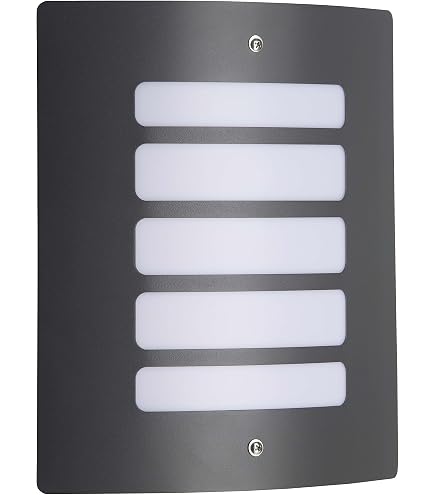 Faro Barcelona KLAMP Wandleuchte – 1L, Dunkelgrau, Für Terrasse & Garten, Mit GU10-Fassung