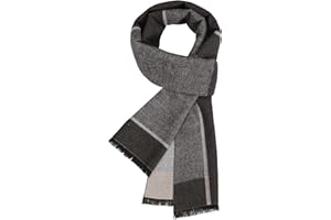 PASUDA Men's Scarves Winter Scarf Classic Tartan Scarf Soft Warm Reversible Long Plaid Scarf with Tassel For Winter Autumn Fashion Business