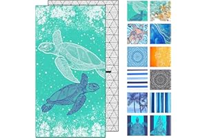 HOQQUE Serviette de Plage Microfibre XXL Grande Drap Serviettes Homme Anti Sable Bain Beach Towel 180x80 Femme Cadeau Poncho Fille Essuie Sechage Rapide Piscine Sport Vacances Accessoire Voyage Accessoires