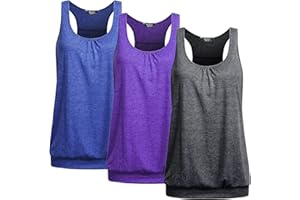 UNibelle Canotta da Yoga da Donna Top Canotta da Allenamento Canotta Senza Maniche Racer Back Workout Top, S-XXXL