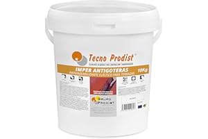 IMPER ANTIGOTERAS de Tecno Prodist - (10 Kg) BLANCO Pintura Impermeabilizante elástica para Terrazas (A Rodillo o brocha)