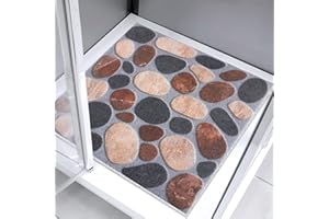 MACUNIN Square Shower Mat 60x60cm Non Slip Anti Mould Bathmat for Inside Shower, Loofah Shower Mat for Inside Bath, Soft Massage Mat for Bathroom Wet Areas, Anti-Slip Bathtub Mat Washable Cuttable Quick Dry