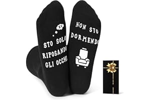 Veroola Calzini da Uomo Divertenti, Regalo per Papà, Compleanno di Natale, Calzini Antiscivolo, Regalo per Nonno, Marito, Fidanzato, Festa del Papà
