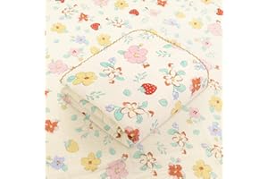 Hivia Couverture d'été en mousseline pour bébé - 110 x 100 cm - 2 couches - Douce et douillette - Fine - Fraise