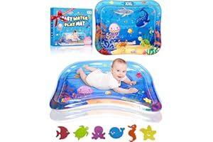 ZITFRI Tappetino Acqua XXL per Neonati 95x76 cm – Tappetino Gonfiabile per Pancia Senza BPA, Tappetino Sensoriale per Tummy Time, Tappetino per Giochi d'Acqua Portatile per Bambini 3-24 Mesi