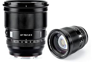 VILTROX AF 75mm f/1.2 Pro E Lente Prime APS-C Gran Apertura para Sony E-Mount a6000 a6100 a6300 a6400 a6500 a6600 (Enfoque automático, STM) Negro