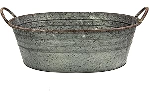 Blümelhuber Verzinkte Wanne - Schale zum Bepflanzen - Garten Deko Draußen - Wasserwanne Miniteich Balkon Deko (48cm)