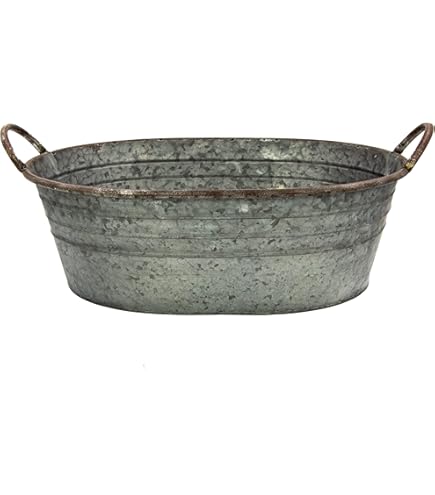 Blümelhuber Verzinkte Wanne - Große Schale zum Bepflanzen - Shabby Chic