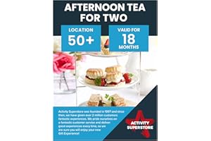 Activity Superstore Afternoon Tea Gift Experience Voucher For Two, Available at 50+ UK Locations, Experience Days, Food & Drink Gifts, Couples Gifts, Retirement Gifts