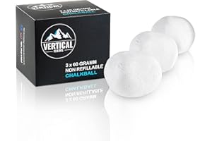 VERTICAL FELLOWS Lot de 3 balles de magnésie (3 x 60 g) - Idéal pour l'escalade, le boulder, l'haltérophilie, le crossfit, la danse