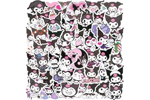 Pegatinas Kuromi, Pegatinas Melody, 100pcs Pegatinas Kawaii Kuromi Melody Sanrio, Kuromi Stickers Kuromi Accesorios PQKL-party Anime Pegatinas para Portátil Monopatín Bicicleta Niños