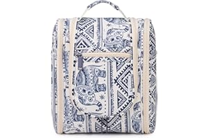 NARWEY Trousse de Toilette Femme Voyage Trousse de Toilette à Suspendre pour Vanity Femme Sac de Toilette Accessoires (Éléphant (Moyen))