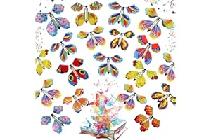 DILIGHTNEWS 20 Piezas Mariposa Voladora, Mariposa Mágica Plastico Juego de Flying Butterfly Tarjeta Mágica Mariposa Mariposa Mariposa Mágica Volar Para Cumpleaños Aniversario Regalo De Invitación de Boda