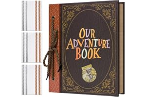 Remowith Scrapbook Kit, 23x18cm DIY Photo Album Supplies Hardcover Kraft Paper with 20 Sheets 40 Khaki Pages, Creative Craft Gift with Accessories for Anniversary, Wedding, Birthday, Travel