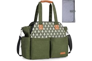 Lekebaby Bolso Carro Bebe Bolsa Carrito Bebés Cambiador Bolsos de Viaje Grande de Almacenamiento Para Pañales materna Messenger con Ganchos y Correa Universal