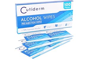 Cutiderm Pre-Injection Alcohol Wipes/Swabs Box of 100 Sachets