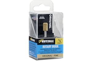 Kutzall Original Zylinderfräser, 1⁄8" Schaft, fein - Holzbearbeitungsaufsatz für Dremel, Foredom, DeWalt, Milwaukee. Schleifmittel Wolframkarbid, 1⁄4" (6,3mm) Dia. X 1⁄2" (12.7mm) Länge, C-14-EG