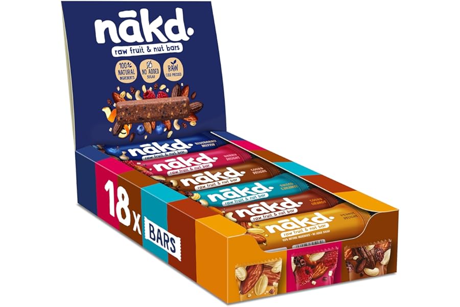 Nakd Mind Blown Fruit & Nut Bar Mixed Case - Vegan Bars - Gluten Free - Healthy Snack, 35 g (Pack of 18 Assorted)