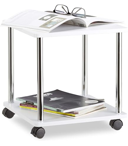 TRICO Couchtisch, Material Massivholz, Weiss/eichefarbig, 50x50 Cm