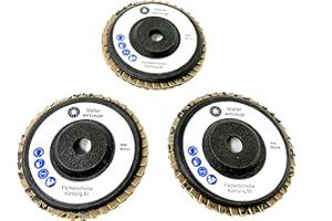 WELLERWERKZEUGE | Zestaw tarcz wachlarzowych, ziarnistość: 80 76 x 10 mm, pasuje do mini szlifierek kątowych, takich jak Bosch GWS 10,8 V 12 V do stali, drewna, tworzywa sztucznego (3)