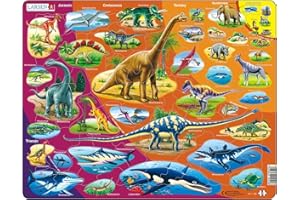 Larsen HL1 Natural History Puzzle – Triassic Period to Present Day, 85-Piece Timeline Jigsaw for Kids, Educational Puzzle for Children