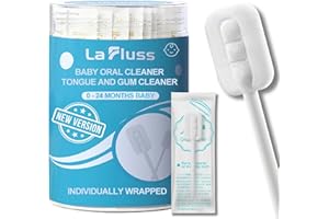 La Fluss Baby Oral Cleaner 30 pcs, Tongue Cleaner for Newborn, Gum Cleaner, Infant Dental Care from 0 to 24 Months