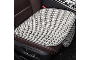 IXITON Coprisedile auto in seta di ghiaccio, cuscinetto per sedile auto fresco Adatto alla maggior parte dei veicoli (imbottitura del sedile anteriore, grigio)
