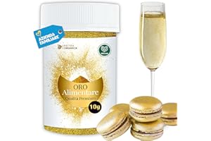 Detox Organica Coloranti Alimentari [ 10G - ORO Alimentare ] 100% uso Commestibile - Colorante in Polvere | Per poter dare colore ai tuoi Dolci e alle tue Bevande e rendere uniche le tue decorazioni!