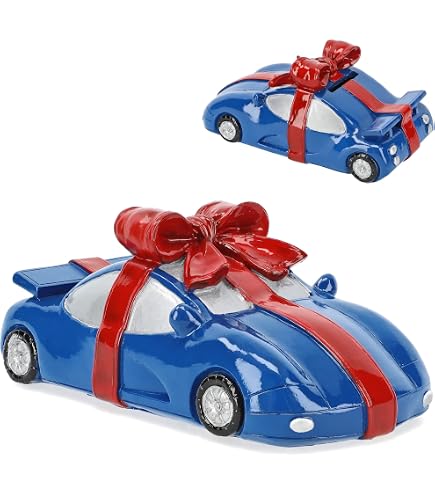 Personalisiertes Spardose Geschenk – Mit Blauem Mini Cooper Design, 95 Mm Hoch, Aus Keramik