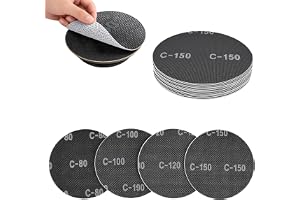 Zestaw 20 siatek ściernych 225 mm – papier ścierny do płyt kartonowo-gipsowych o ziarnistości 80/100/120/150 | 5 sztuk w opakowaniu, idealny do szlifierek sufitowych