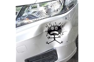 Autodomy Pegatinas para Coche Divertidas Buns para Bollados Golpes Bollos | Pack 2 Vinilos para Coches o Moto | 10x12 cm | Color Negro