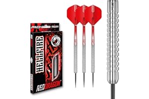 RED DRAGON Hell Fire 22g, 24g ou 26g Fléchettes Pointes Acier avec Ailettes et Tiges de Flechettes