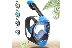 Khroom Schnorchelmaske für Erwachsene und Kinder - Seaview Y | CO2 sicher | Vollmaske zum Schnorcheln | Schnorchelset Alternative | Vollgesichtsmaske Schnorchelausrüstung Erwachsene