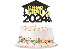 BLUMOMON 1 paquet de décorations de gâteau de qualité 2023,Grade de 2023,Paillettes de félicitations,Casquette de qualité 2023,Graduation de gâteau pour 2023,Obtention du diplôme,Thème de remise des diplômes