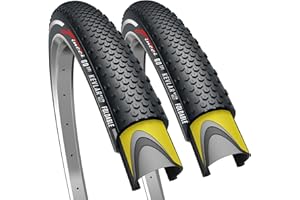 Fincci Pair 700x38c Tyres - Gravel 700c Tyres with Puncture Proof 1mm Nylon - Foldable Kevlar Tires 40-622 for 28 inch Wheel for Cycle on Electric, Hybrid, Touring, Road Bicycle