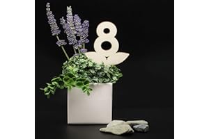 3DP SIGNS - Set Numeri Tavoli da Vaso in legno [VN01] - Segnatavolo design per ristoranti e bar. Segnaposti matrimoni ed eventi. (Set 1-50)