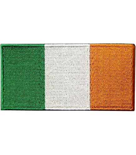 Toppa Ricamata Bandiera Irlandese - Applicabile Con Ferro Da