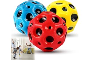 D.VARA 3x Moon Ball - Jump Ball Springball für Kinder Galaxy Ball rot-Gelb-blau Astro Jump Ball anti stress Spielzeug - moon ball original - ball der hoch springt - Gummiball – Spaceballs - bouncing ball