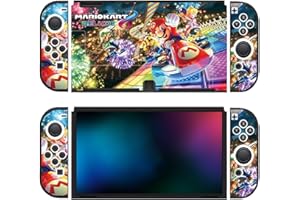 PRYSM GAMING Coque de protection en caoutchouc TPU solide et résistante pour Switch OLED Original Switch et Joy Cons (Mario Kart, OLED Switch)