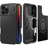 Spigen iPhone 16 Pro ile Uyumlu MagSafe Kılıf Optik Armor Mag Fit Kamera Korumalı Siyah Kapak - ACS08149 (Spigen TR Garantili