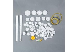 ANGEEK LAOMAO 75 Stück Kunststoff Zahnräder Getriebe set Zahnrader Roboterteile Zubehör DIY