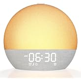 Sunrise Alarm Clock with Sunrise and Sunset Simulation, Bluetooth | White Noise Machine, 17 Lighting Modes, 30 Soothing Sound