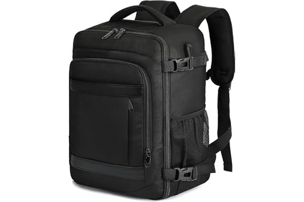 KLOSTAIN Mochila Viaje Cabina Avion 40x20x25 para Ryanair 20L Mochila Cabina Equipaje de Mano Bolso Mochilas Hombre para Portatil Negro