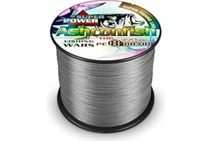 Ashconfish Braided Fishing Line- 8 Strands Super Strong PE Fishing Wire-100M/300M/ 500M/1000M/1500M/2000M(109/328/547/1093/1640/2187Yards)- 6lb to 300lb Abrasion Resistant-Zero Stretch-Multiple Colors