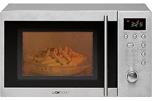 Clatronic® Mikrowelle mit Grill | 1000 Watt | platzsparende Mikrowelle Unterbau | 20L Garraum | Mikrowelle klein mit 8 Programmen | Mikrowelle mit Drehteller | MWG 778 U