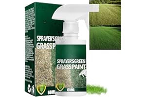 Xinyig Fast Green Spray Grass & Lawn Paint, Lawn Dye, 79.99 g (Pack of 1), Spray, White, Matte, Outdoor, Quick Greening, Durable, Weather Resistant, Easy Application