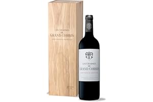 Coffret Cadeau Caisse Bois - Les Charmes de Grand Corbin - AOP Saint Emilion Grand Cru - Vin Rouge – Millésime 2016