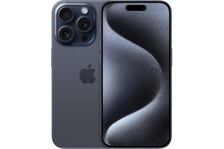 Apple iPhone 15 Pro (128 GB) - Titan Blau (Generalüberholt)