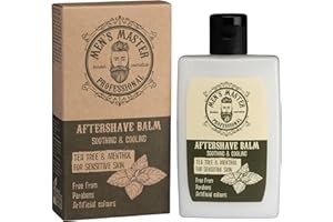 Men's Master Bálsamo Aftershave con Té Verde y Mentol | After Shave para Hombre | Producto para Después del Afeitado | Hidratante y Nutritivo | Sin Parabenos | 120 ML