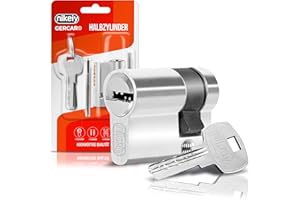 GERCAR Mezzo cilindro 10/30, cilindro profilato, serratura della porta, con 5 chiavi, singolo, lunghezza: 40 mm, A: 10, larghezza: 30 – Set da 1